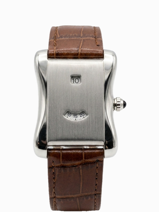 Belvaur Guichet Brown watch — front view