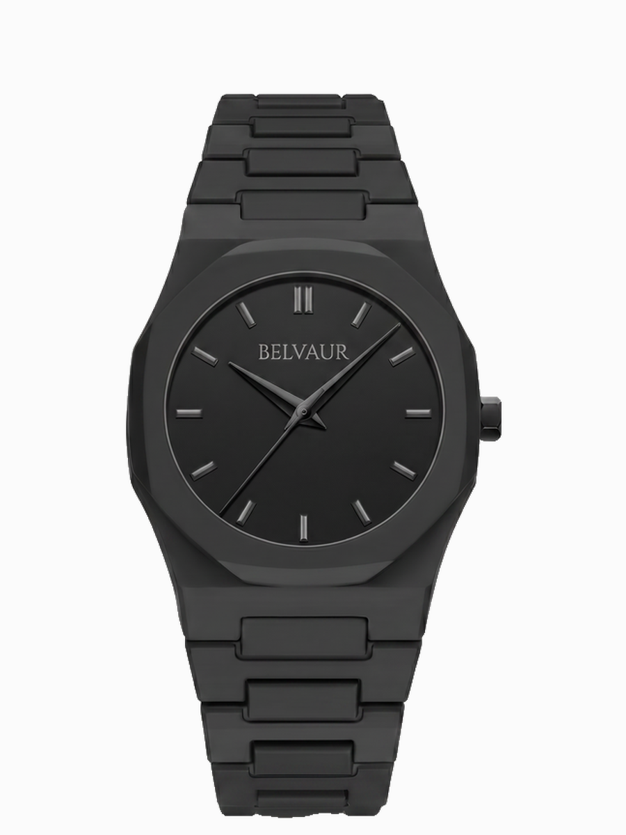 Belvaur Onyx watch — front view