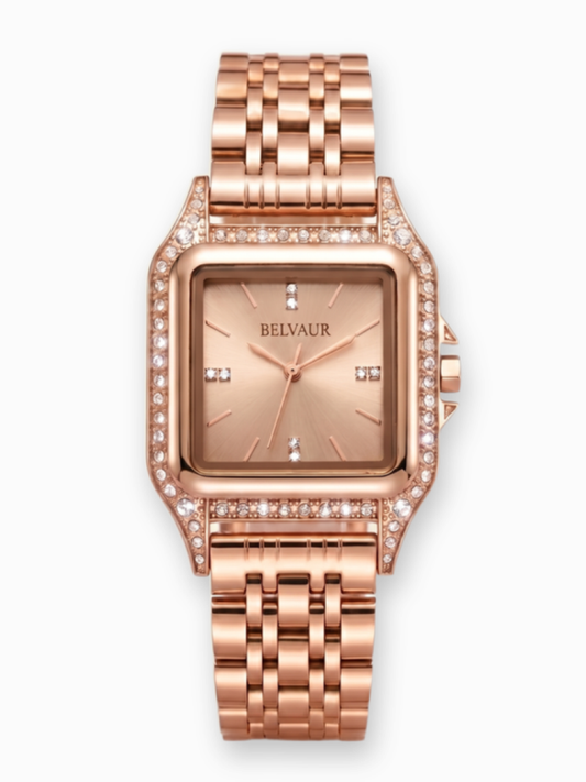 Belvaur Rubis rose-gold watch, front view